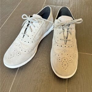 Cole Haan | Zerogrand Grand Wingtip Oxford Gray Suede Leather Shoes Womens 7.5